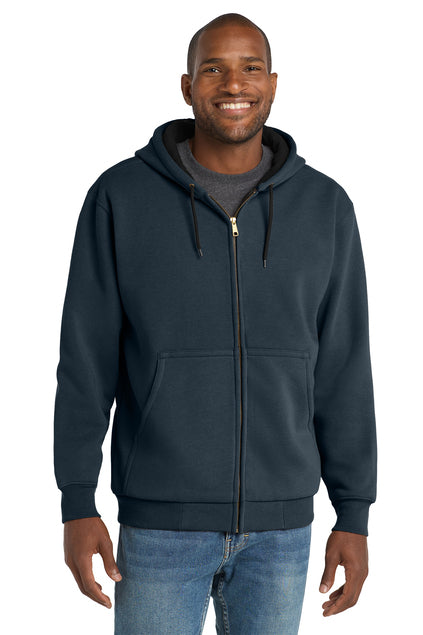Joe's USA Heavyweight Full-Zip Hooded Sweatshirt with Thermal Lining
