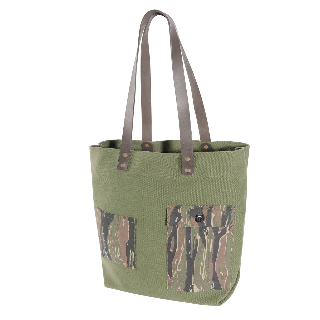 Rothco Camo Canvas Tote Bag Green / Tiger Stripe