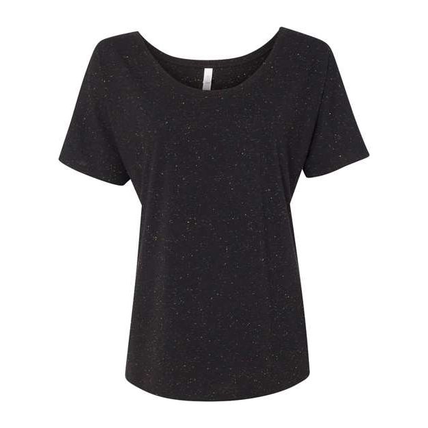 BELLA + CANVAS Women’s Slouchy Tee - BELLA + CANVAS 8816 BELLA + CANVAS Black Speckled S