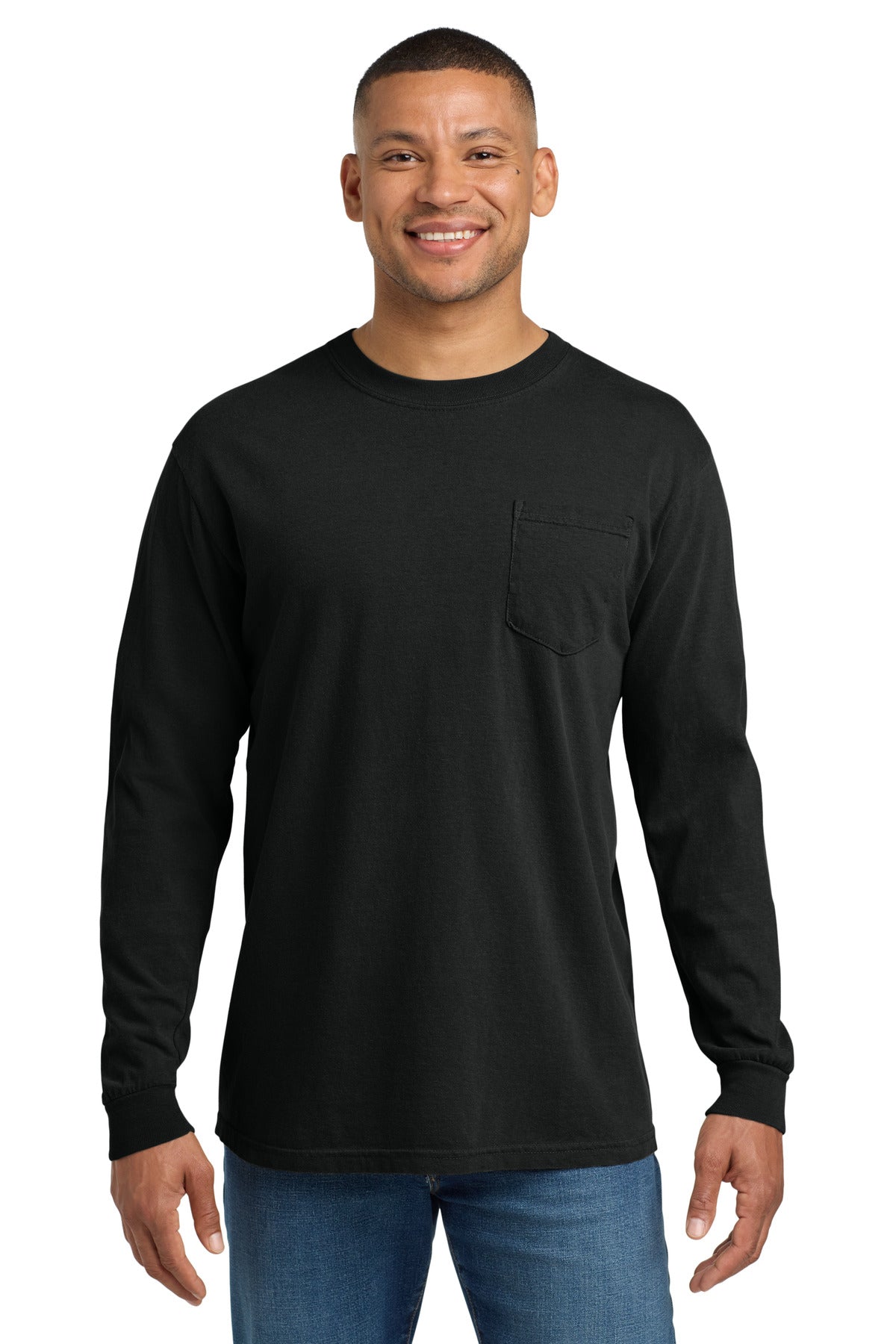 Comfort Colors 4410 Heavyweight Ring Spun Long Sleeve Pocket Tee