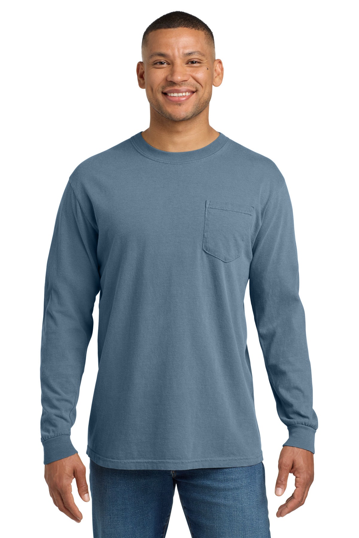 Comfort Colors 4410 Heavyweight Ring Spun Long Sleeve Pocket Tee