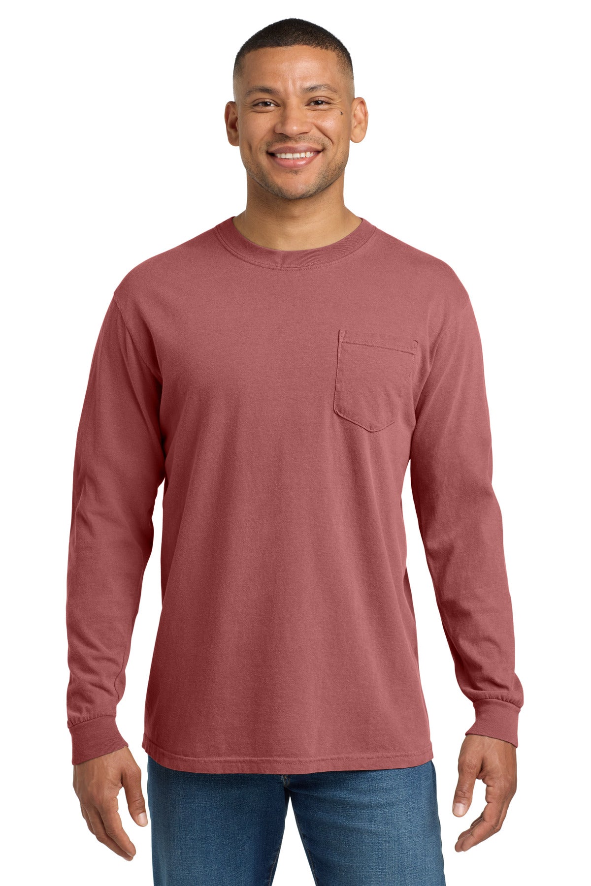 Comfort Colors 4410 Heavyweight Ring Spun Long Sleeve Pocket Tee