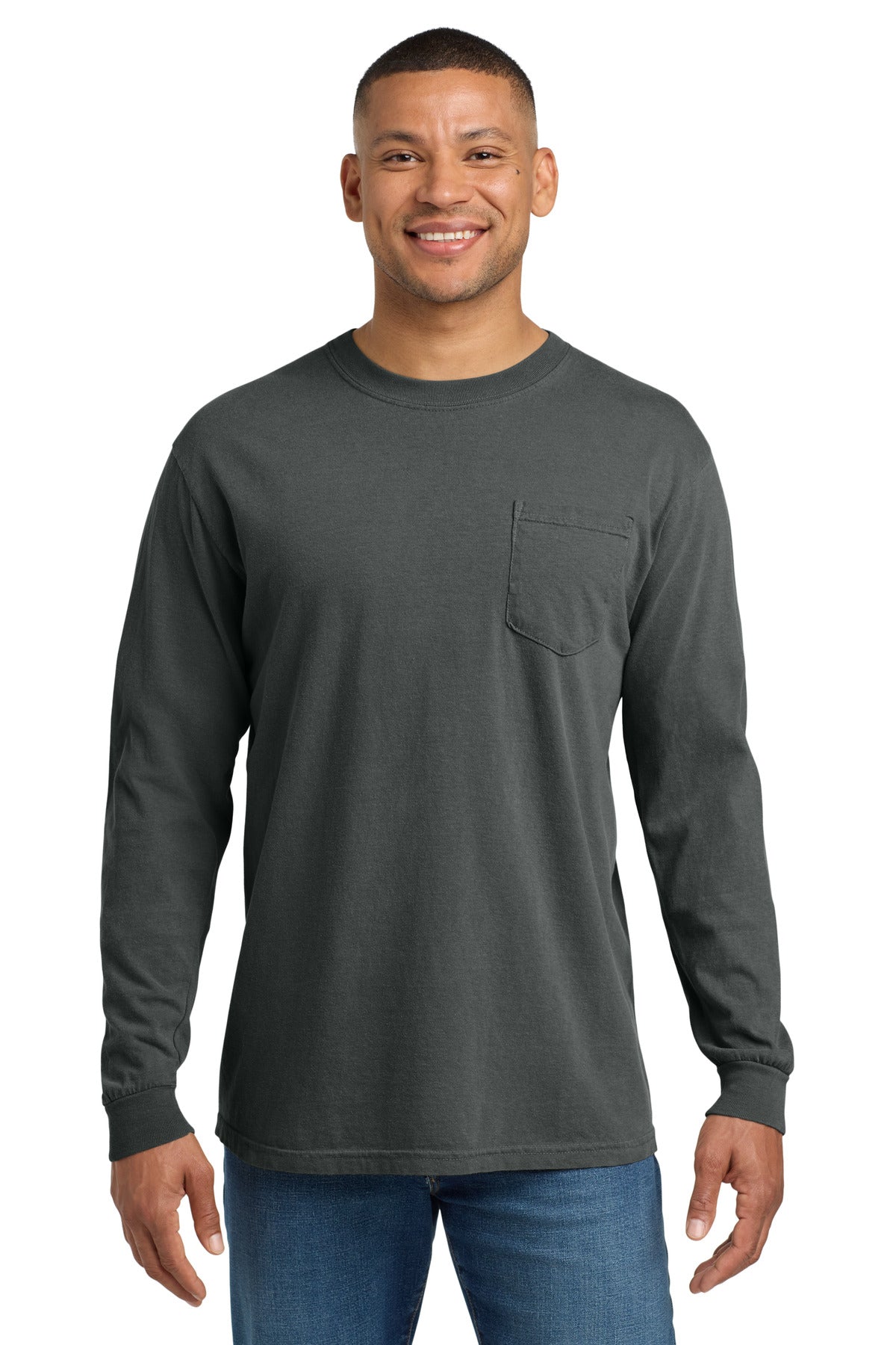 Comfort Colors 4410 Heavyweight Ring Spun Long Sleeve Pocket Tee