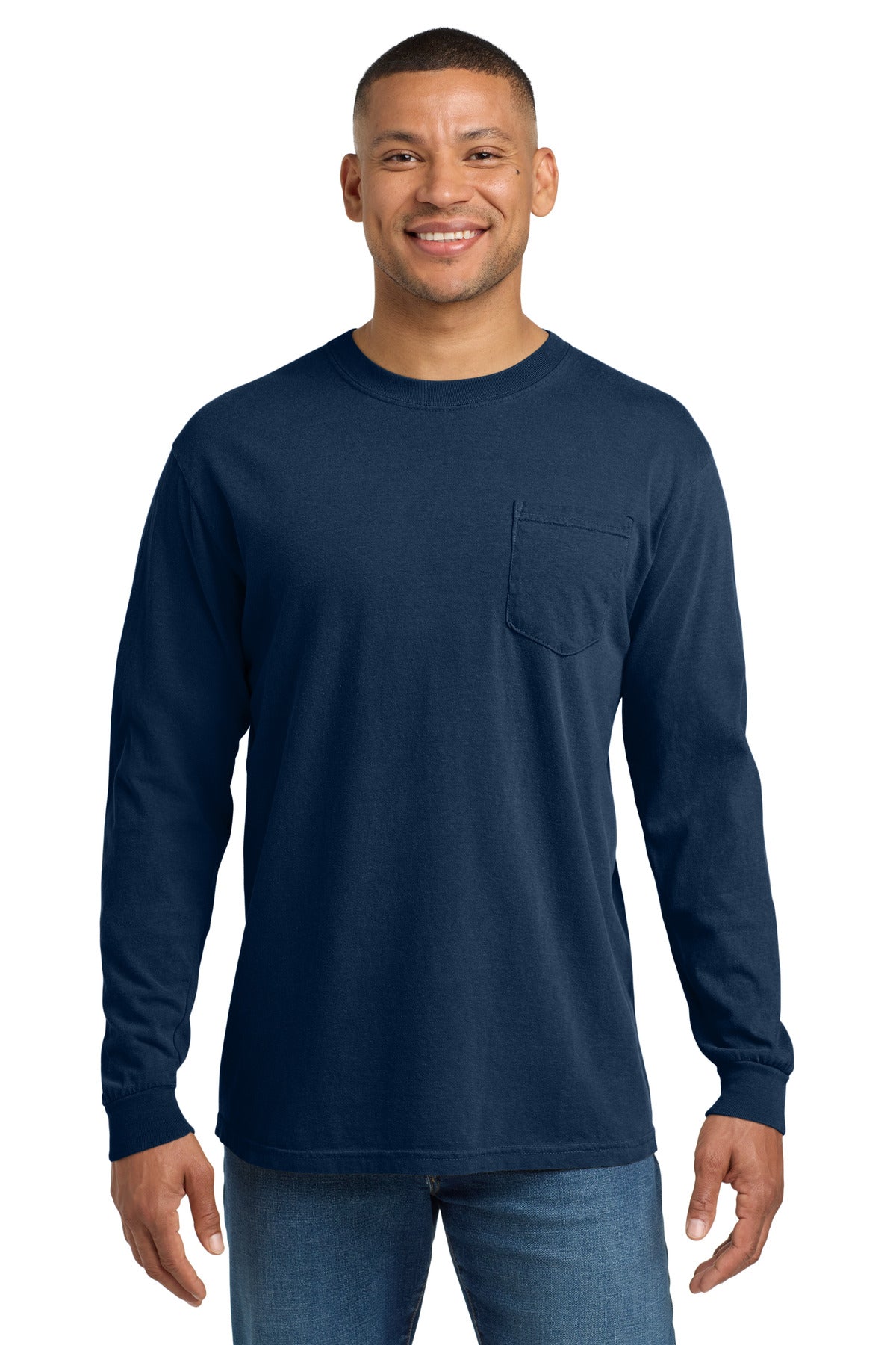 Comfort Colors 4410 Heavyweight Ring Spun Long Sleeve Pocket Tee