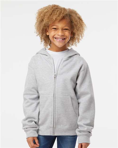 Independent Trading Co. Youth Midweight Full-Zip Hooded Sweatshirt - Independent Trading Co. SS4001YZ
