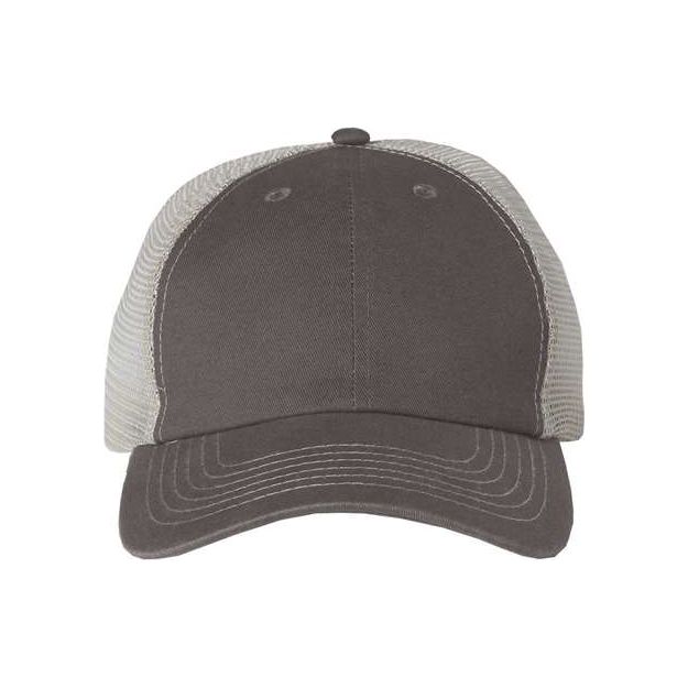 Valucap Contrast-Stitch Mesh-Back Cap - Valucap 3100 Valucap Charcoal/ Stone Adjustable