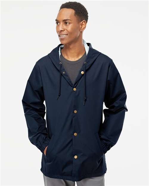 Independent Trading Co. Men's Water-Resistant Hooded Windbreaker - Independent Trading Co. EXP95NB