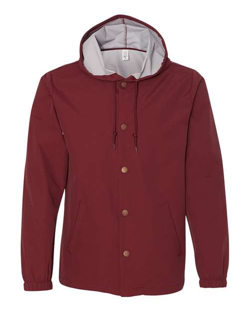 Independent Trading Co. Men's Water-Resistant Hooded Windbreaker - Independent Trading Co. EXP95NB