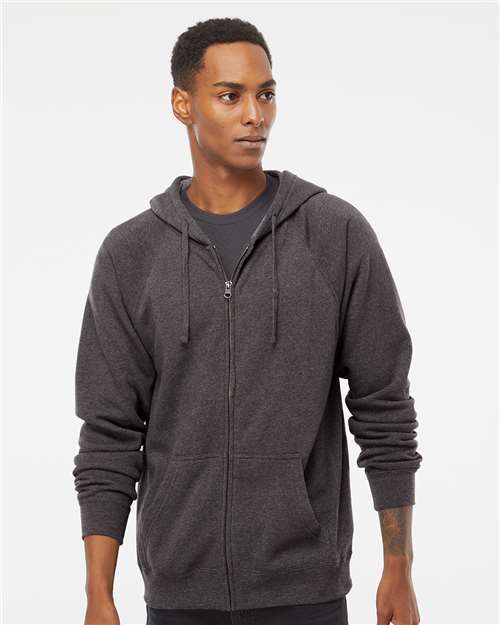 Independent Trading Co. Unisex Special Blend Raglan Full-Zip Hooded Sweatshirt - Independent Trading Co. PRM33SBZ