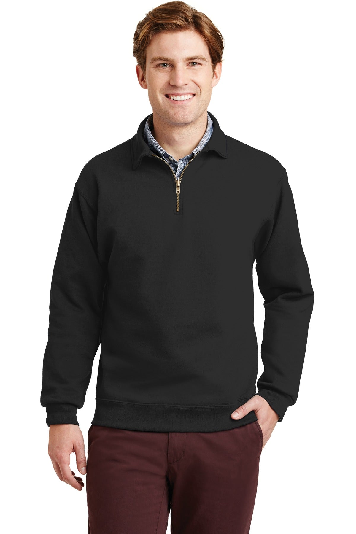 Jerzees ® Super Sweats ® NuBlend ® - 1/4-Zip Sweatshirt with Cadet Collar. 4528M - Jerzees 4528M