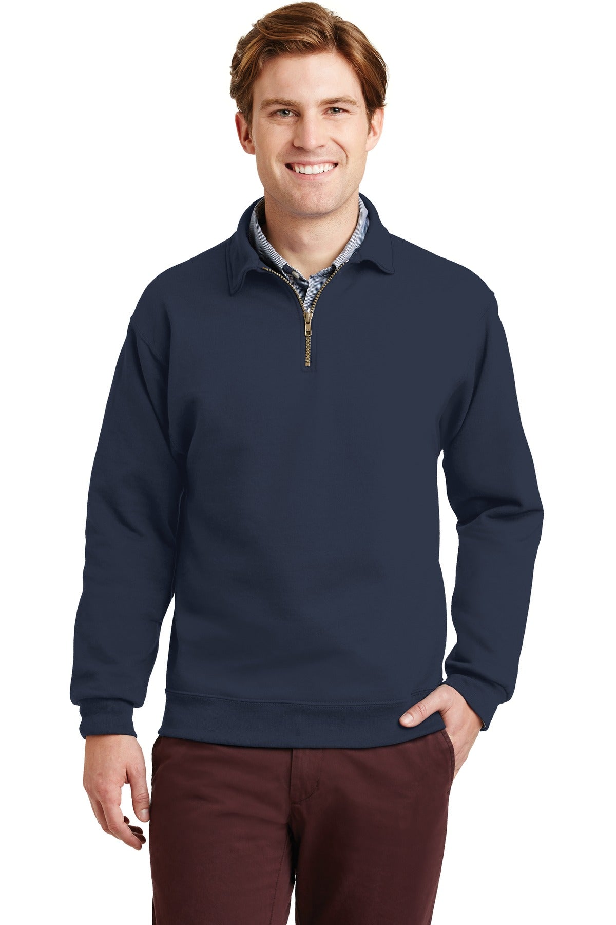 Jerzees ® Super Sweats ® NuBlend ® - 1/4-Zip Sweatshirt with Cadet Collar. 4528M - Jerzees 4528M