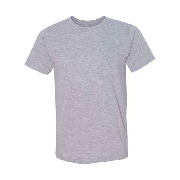 Bayside Unisex USA-Made 50/50 Fine Jersey T-Shirt - Bayside 5010 Bayside Heather Grey S