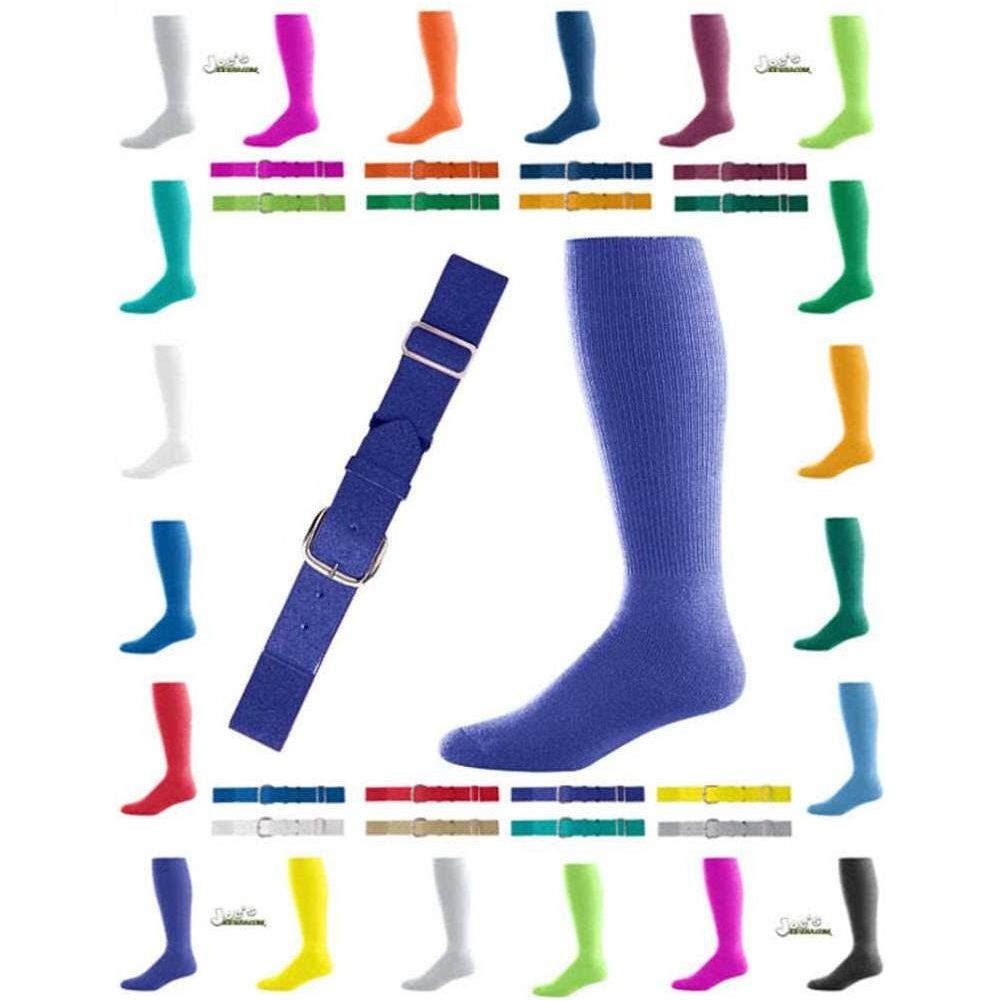Adult Baseball Belt And Sock Combo - Purple Joe's USA