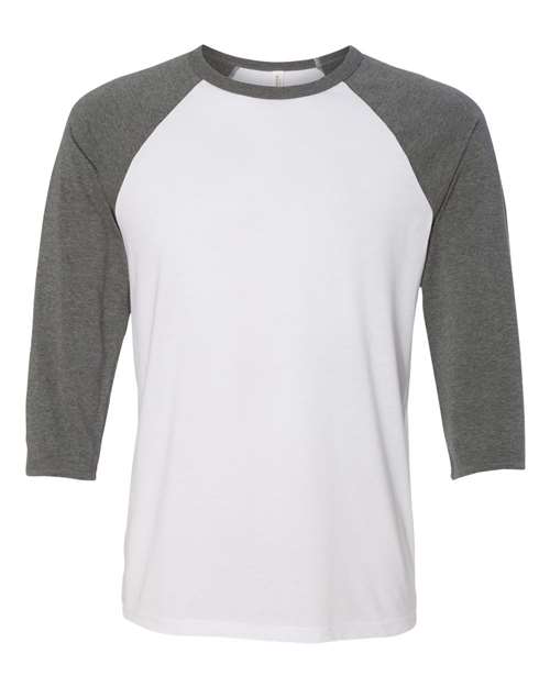 Bella + Canvas 3200 Unisex Three-Quarter Sleeve Baseball Tee
