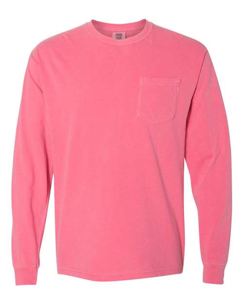 Comfort Colors 4410 Unisex Garment-Dyed Heavyweight Long Sleeve Pocket T-Shirt