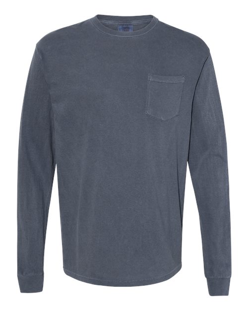 Comfort Colors Unisex Garment-Dyed Heavyweight Long Sleeve Pocket T-Shirt - Comfort Colors 4410