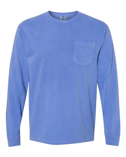 Comfort Colors 4410 Unisex Garment-Dyed Heavyweight Long Sleeve Pocket T-Shirt