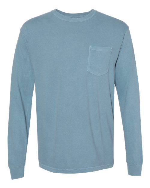 Comfort Colors 4410 Unisex Garment-Dyed Heavyweight Long Sleeve Pocket T-Shirt