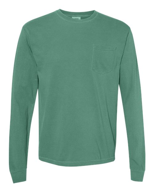 Comfort Colors Unisex Garment-Dyed Heavyweight Long Sleeve Pocket T-Shirt - Comfort Colors 4410