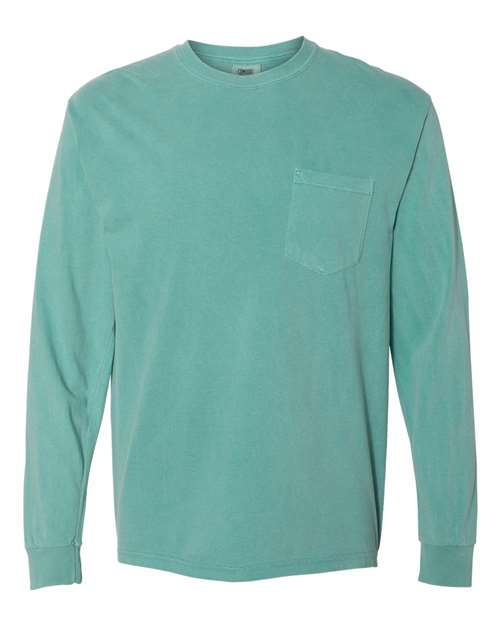 Comfort Colors 4410 Unisex Garment-Dyed Heavyweight Long Sleeve Pocket T-Shirt