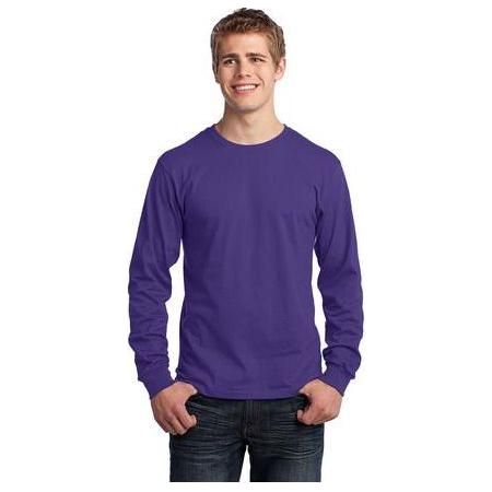 Mens Long Sleeve 5.4-oz. 100% Cotton T-Shirt Joe's USA Small Purple