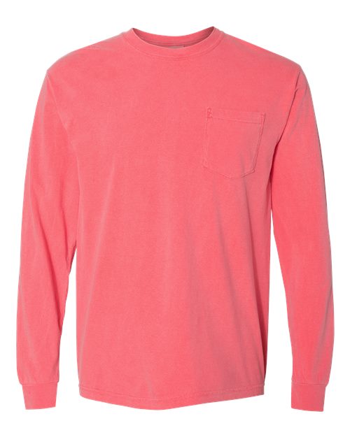 Comfort Colors Unisex Garment-Dyed Heavyweight Long Sleeve Pocket T-Shirt - Comfort Colors 4410