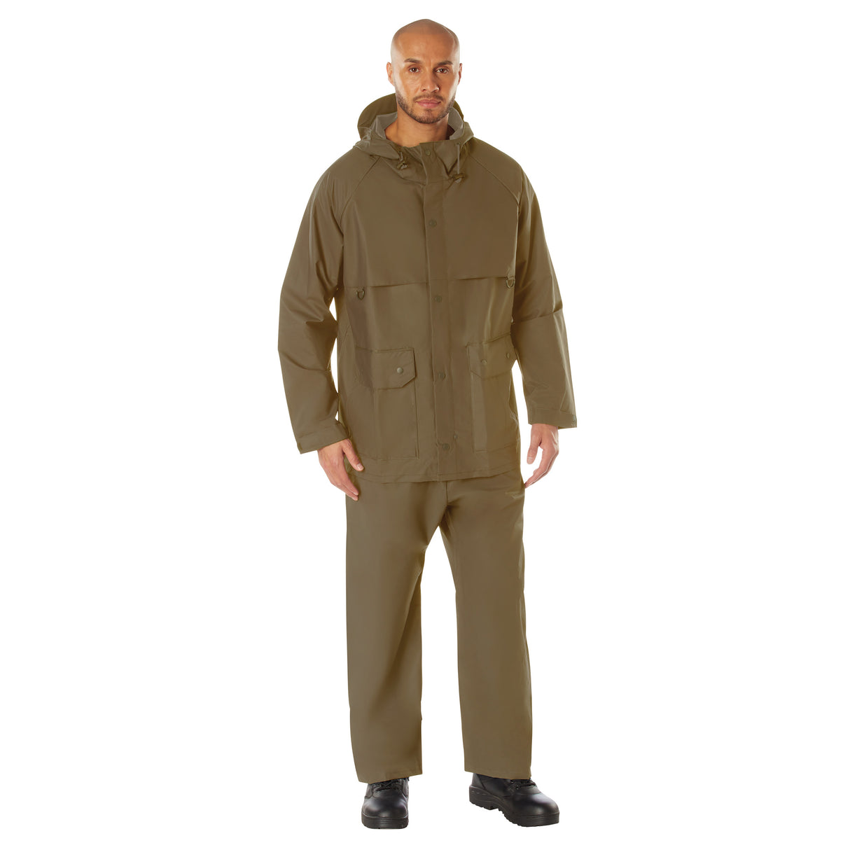 Rothco 2 Piece Microlite PVC Rainsuit Coyote Brown Size 3XL