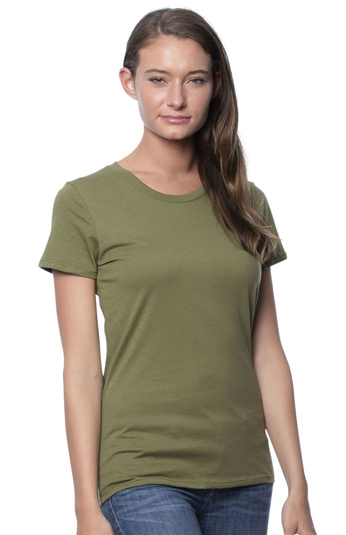 Royal Apparel 5001ORGW Women's Organic Short Sleeve Tee - Moss