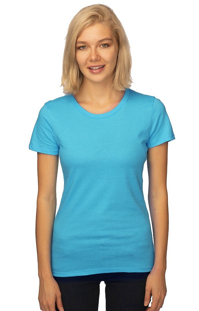 Royal Apparel 5001ORGW Women's Organic Short Sleeve Tee - Scuba Blue
