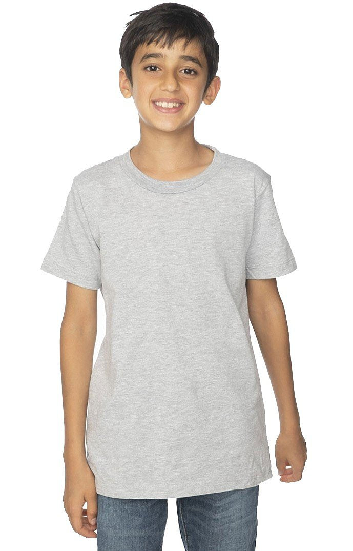 Royal Apparel 5021 Youth Short Sleeve Crew Tee - Heather Grey