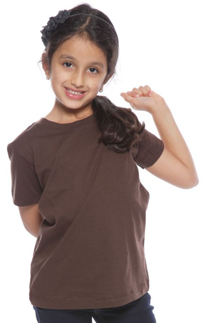Royal Apparel 5021ORG Youth Organic Short Sleeve Crew Tee - Bark