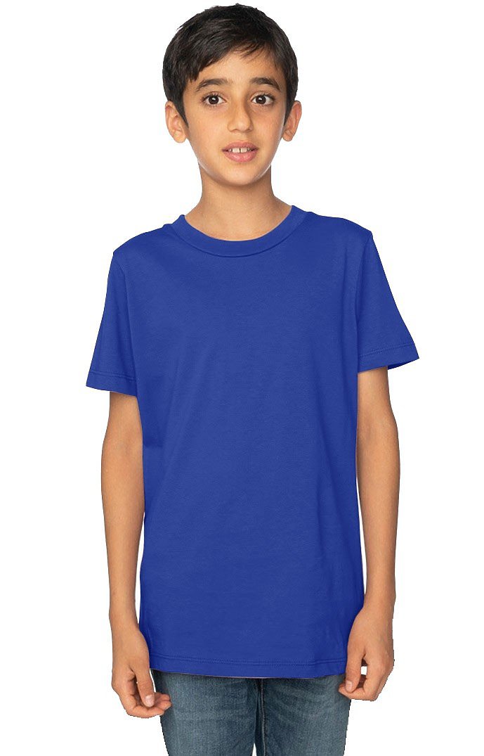 Royal Apparel 5021ORG Youth Organic Short Sleeve Crew Tee - Nautical Blue