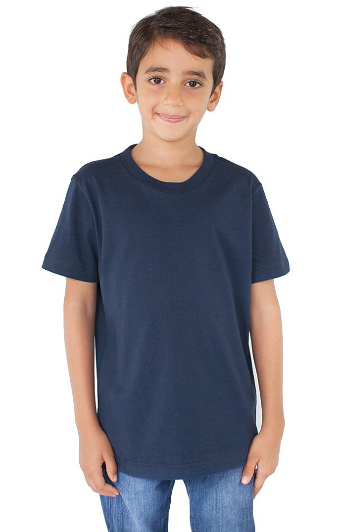 Royal Apparel 5021ORG Youth Organic Short Sleeve Crew Tee - Ocean