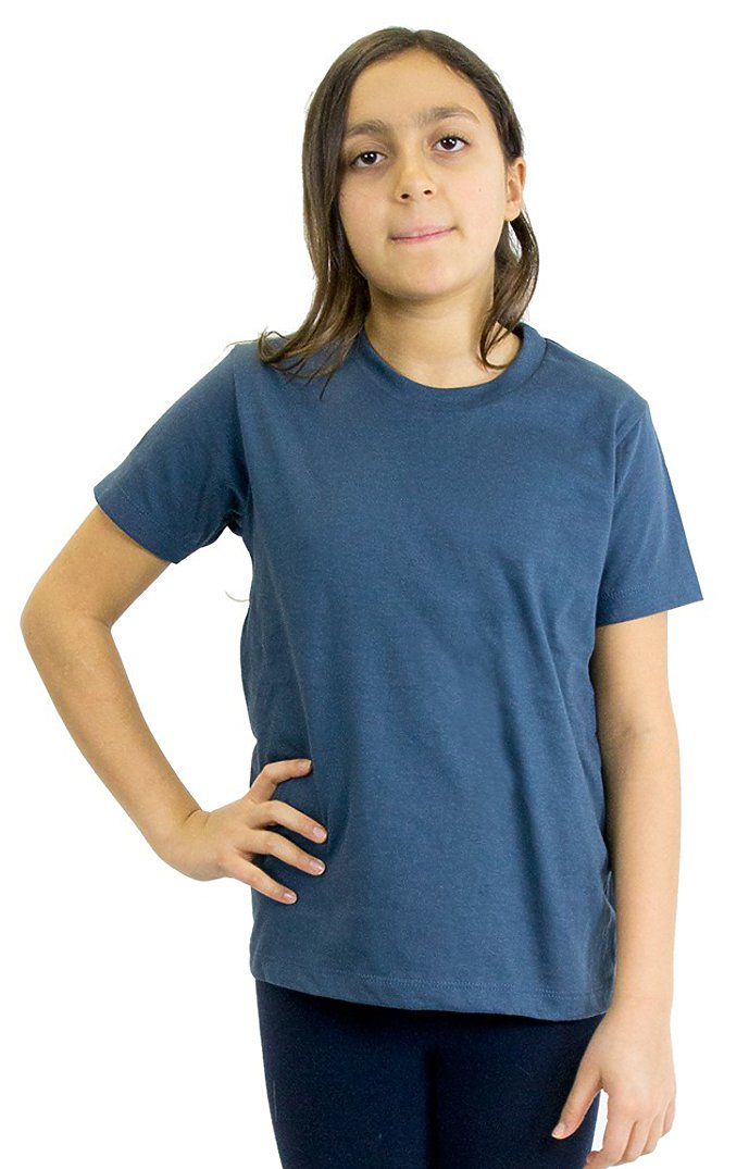 Royal Apparel 5021ORG Youth Organic Short Sleeve Crew Tee - Pacific Blue