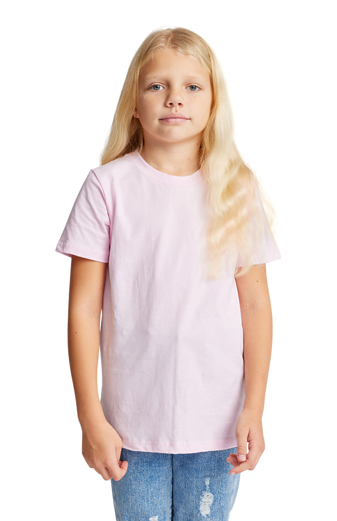 Royal Apparel 5021 Youth Short Sleeve Crew Tee - Pink