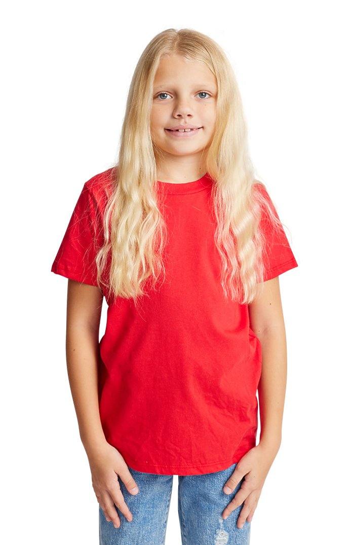 Royal Apparel 5021 Youth Short Sleeve Crew Tee - Red