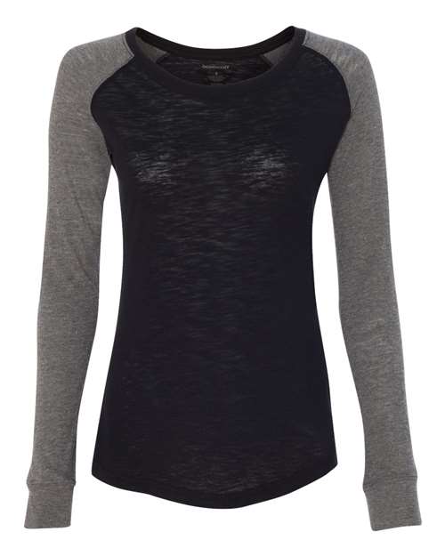 Boxercraft Women’s Preppy Patch Slub Long Sleeve T-Shirt - Boxercraft T66