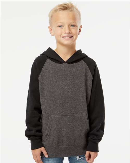 Independent Trading Co. Youth Lightweight Special Blend Raglan Hooded Sweatshirt - Independent Trading Co. PRM15YSB