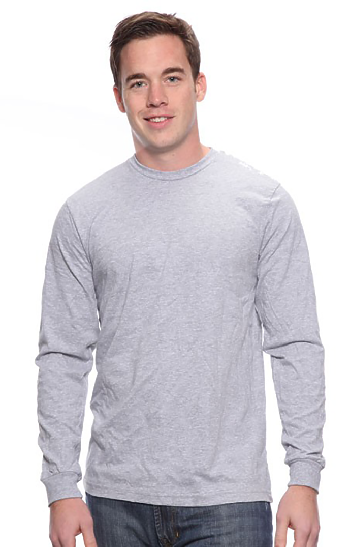 Royal Apparel 5054 Unisex Long Sleeve Tee - Heather Grey
