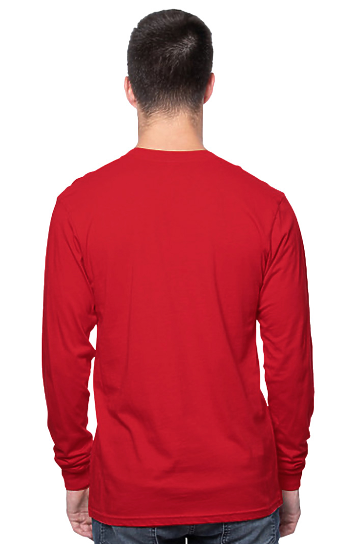 Royal Apparel 5054ORG Unisex Organic Long Sleeve Tee - Cherry