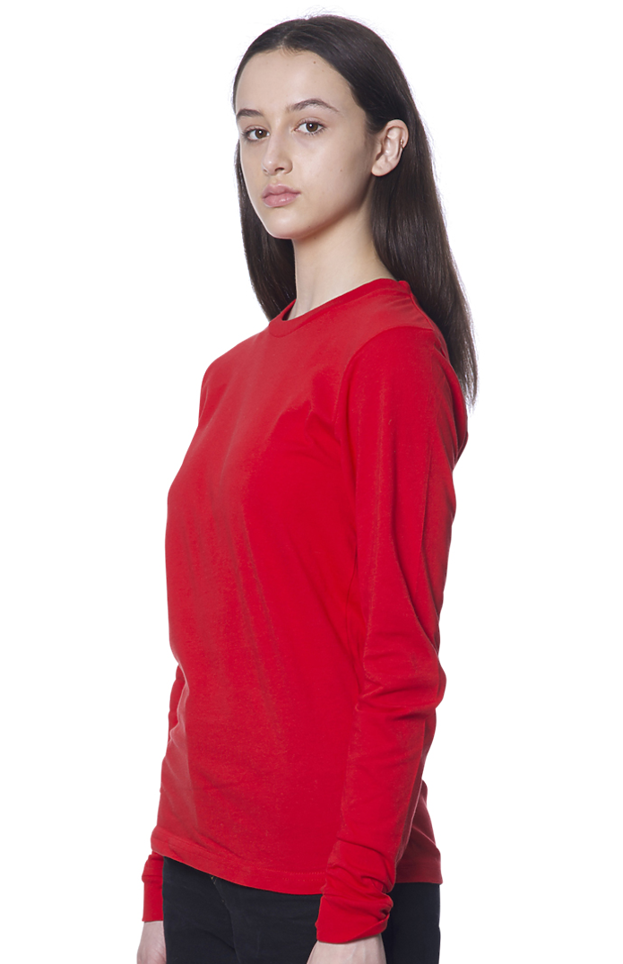 Royal Apparel 5054ORG Unisex Organic Long Sleeve Tee - Cherry