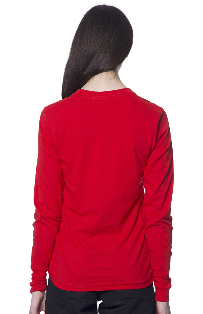 Royal Apparel 5054ORG Unisex Organic Long Sleeve Tee - Cherry