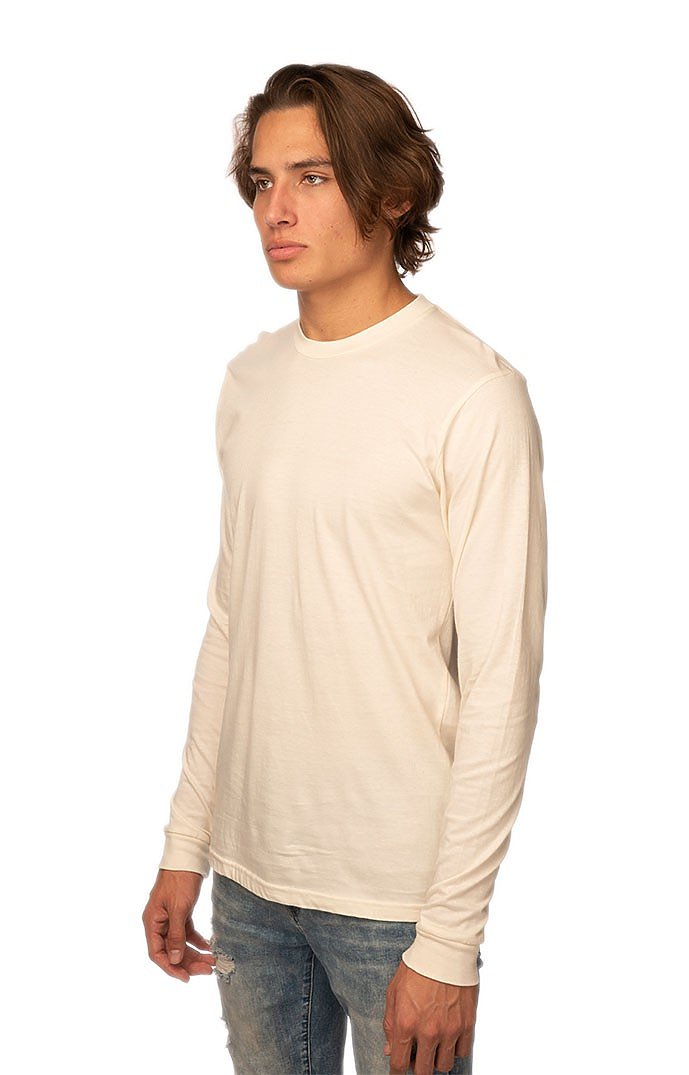 Royal Apparel 5054ORG Unisex Organic Long Sleeve Tee - Natural