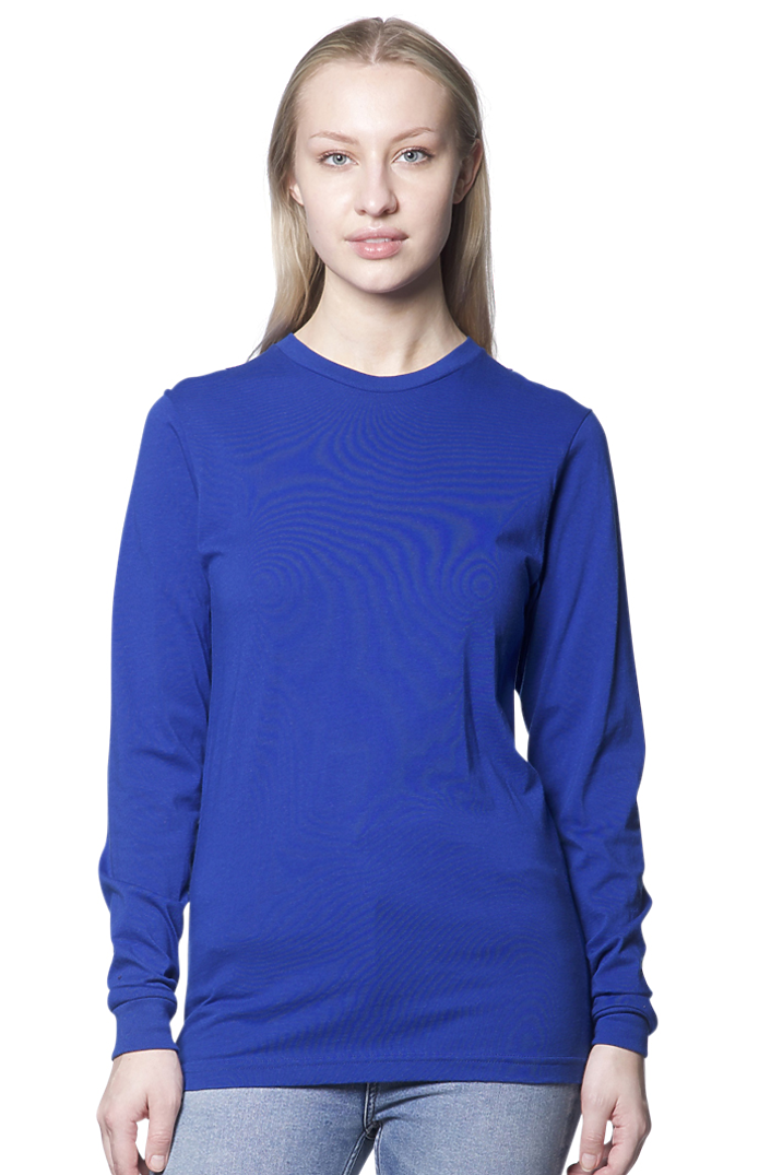 Royal Apparel 5054ORG Unisex Organic Long Sleeve Tee - Nautical Blue