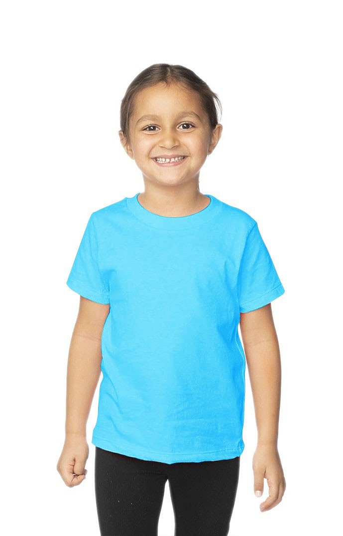 Royal Apparel 5061ORG Toddler Organic Short Sleeve Crew Tee - Scuba Blue