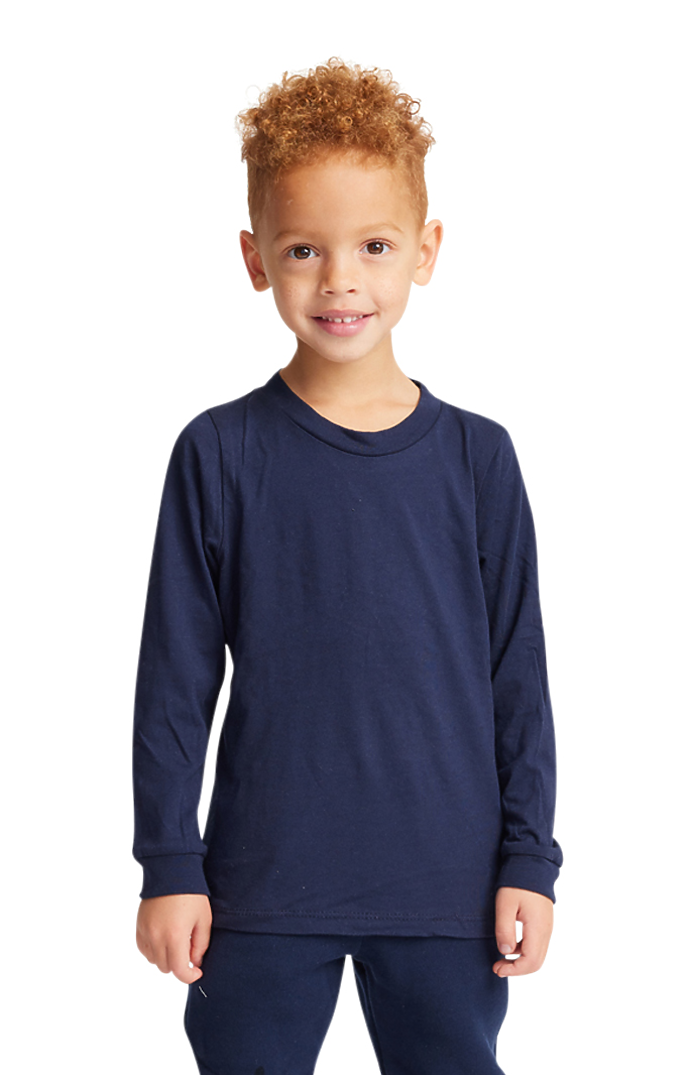 Royal Apparel 5062 Toddler Long Sleeve Crew Tee - Navy