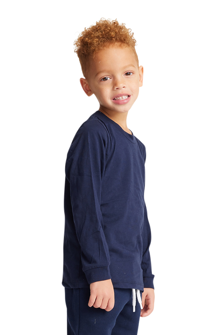 Royal Apparel 5062 Toddler Long Sleeve Crew Tee - Navy