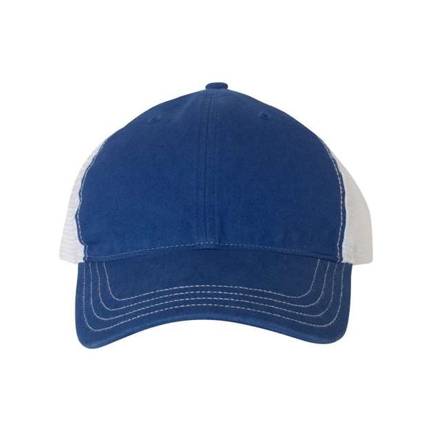 Richardson Garment-Washed Trucker Cap - Richardson 111 Richardson Royal/ White Adjustable