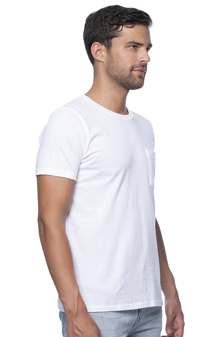 Royal Apparel 5117ORG Unisex Organic Short Sleeve Pocket tee - Salt