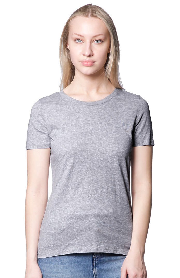 Royal Apparel 5120 Women's Relaxed Fit Short Sleeve Tee - Heather Grey